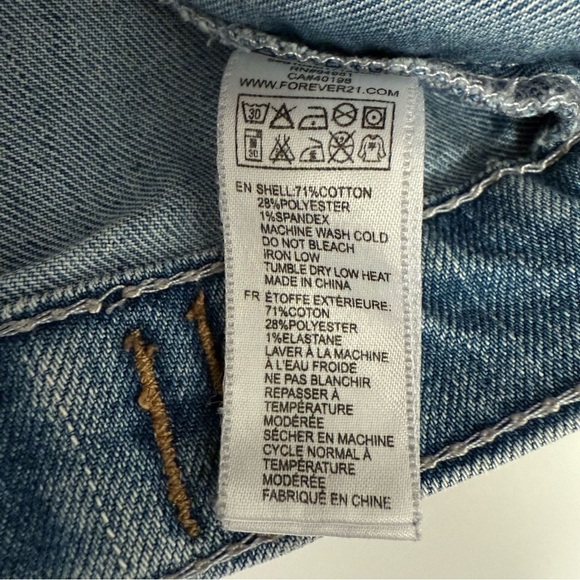 Forever 21 Denim Sky Blue Jeans size L - Picture 5 of 9